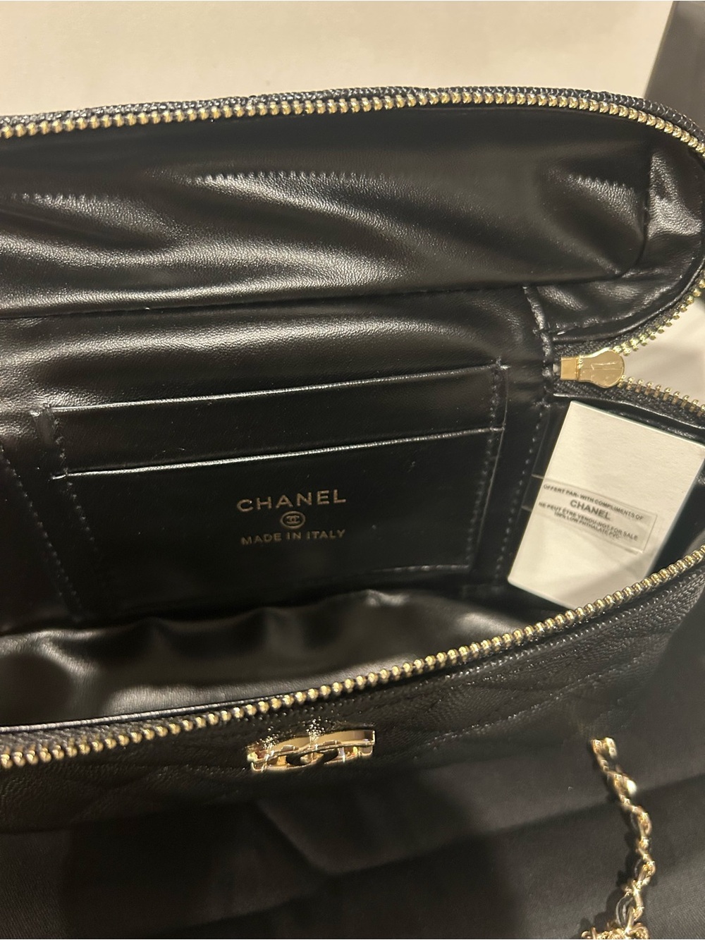Chanel Quilted Leather Vanity Crossbody Bag in Black VIP GWP - Picture 7 of 14